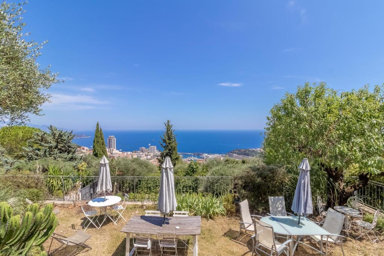 Le Mas D'Angeline, Vue Mer, Jardin Commun, Parking, Voiture Requise, 10 Min En Voiture De Monaco, Route Etroite, Pente Raide, Croisement Limite, Sea View, Shared Garden, Parking, Car Required, 10 Min Drive From Monaco, Narrow Steep Road, Limited Pass Beausoleil Eksteriør billede